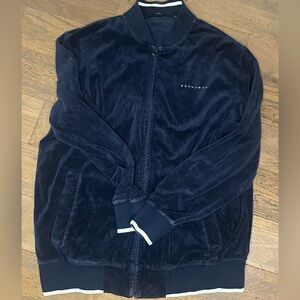 Sean John Velour Bomber Jacket Mens Size 2xLarge Y2K Streetwear Zip Up vintage